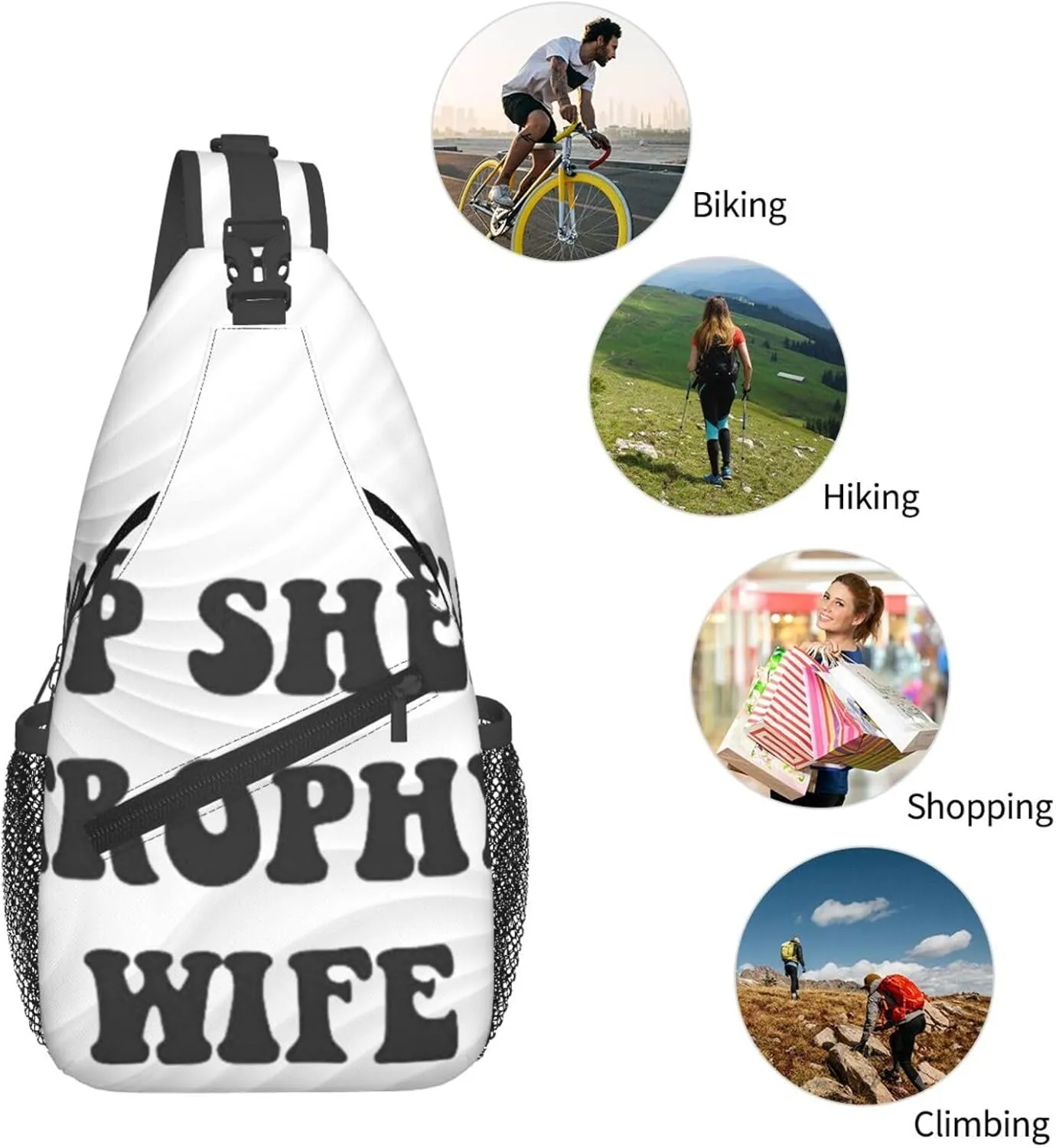 Top Shelf Trophys Wife Small Crossbody Backpack Sling Bag For Men Women Mini One Shoulder Chest Bags Gym Sport Travel Hiking Daypack