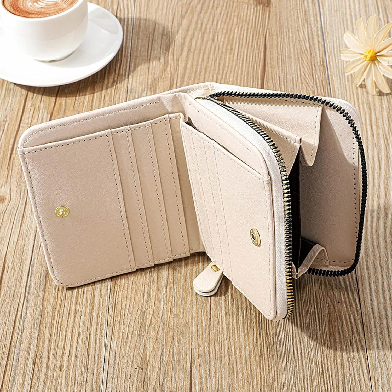 Tote Bag For Women Ladies Zip Purse Card Slot Wallet Leather Mini Small Card Purses Wallets For Shopping Travel Essential D