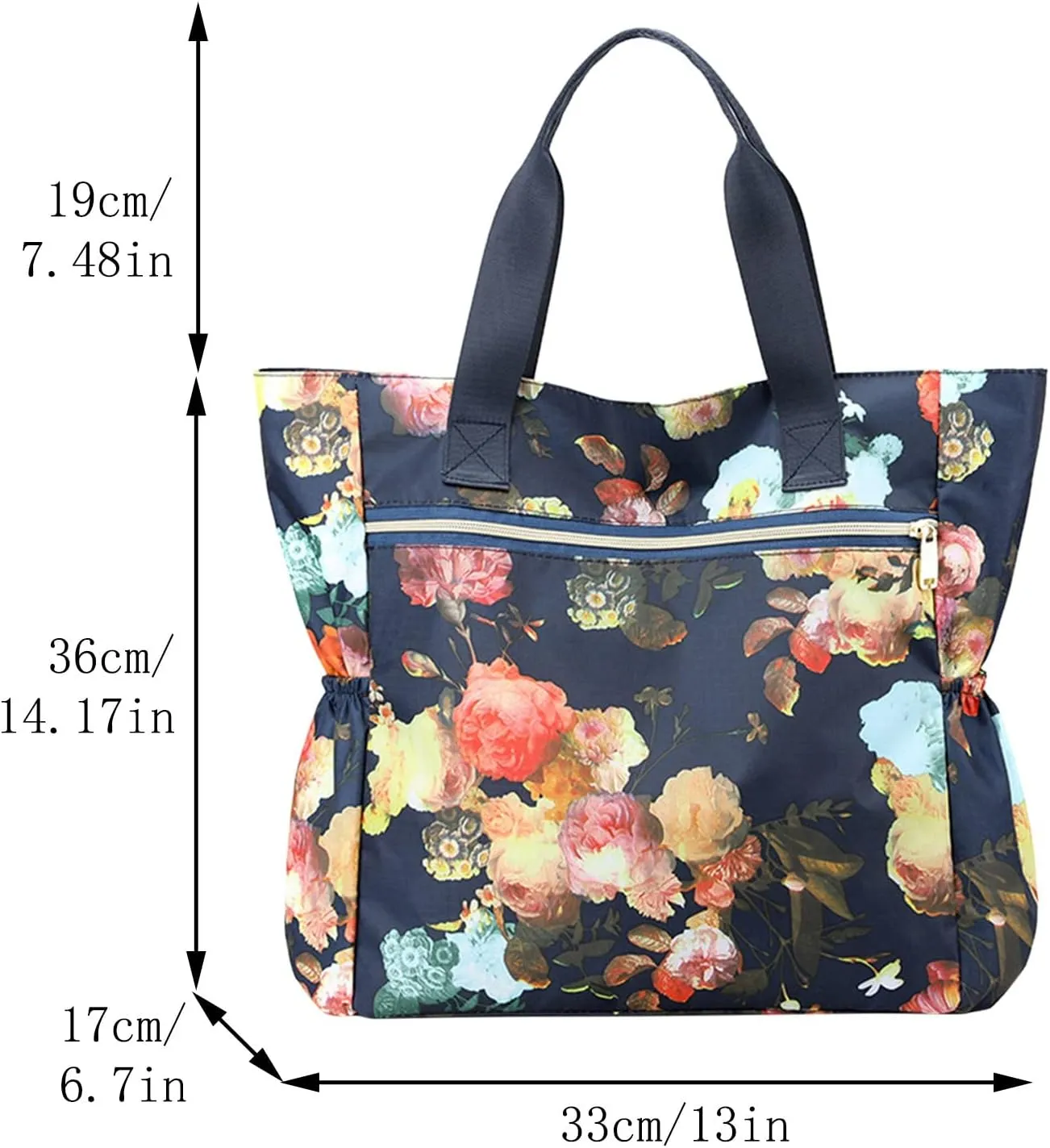 Tote Bag For Women Large Lightweight Nylon Shoulder Handbags And Travel Work Purse Storage Tote Messenger Bags