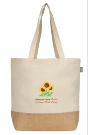 Tote: Jute Base Canvas Bag