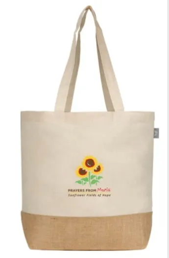 Tote: Jute Base Canvas Bag