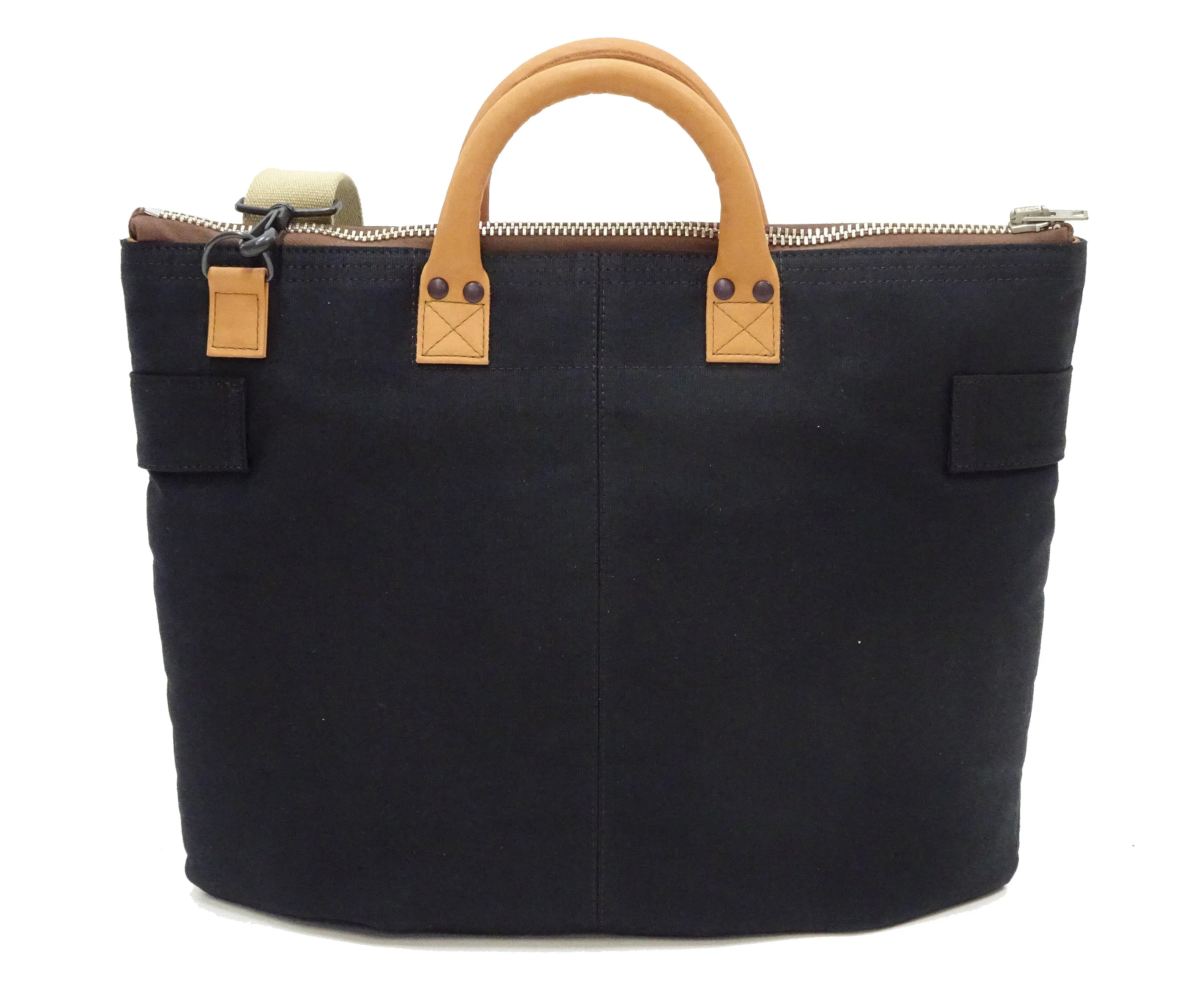 TOYS McCOY Bag Men's Casual Corded-Cotton Jungle Cloth Canvas Shoulder Bag Inspired by USAF Military Helmet Bag TMA2333 Black