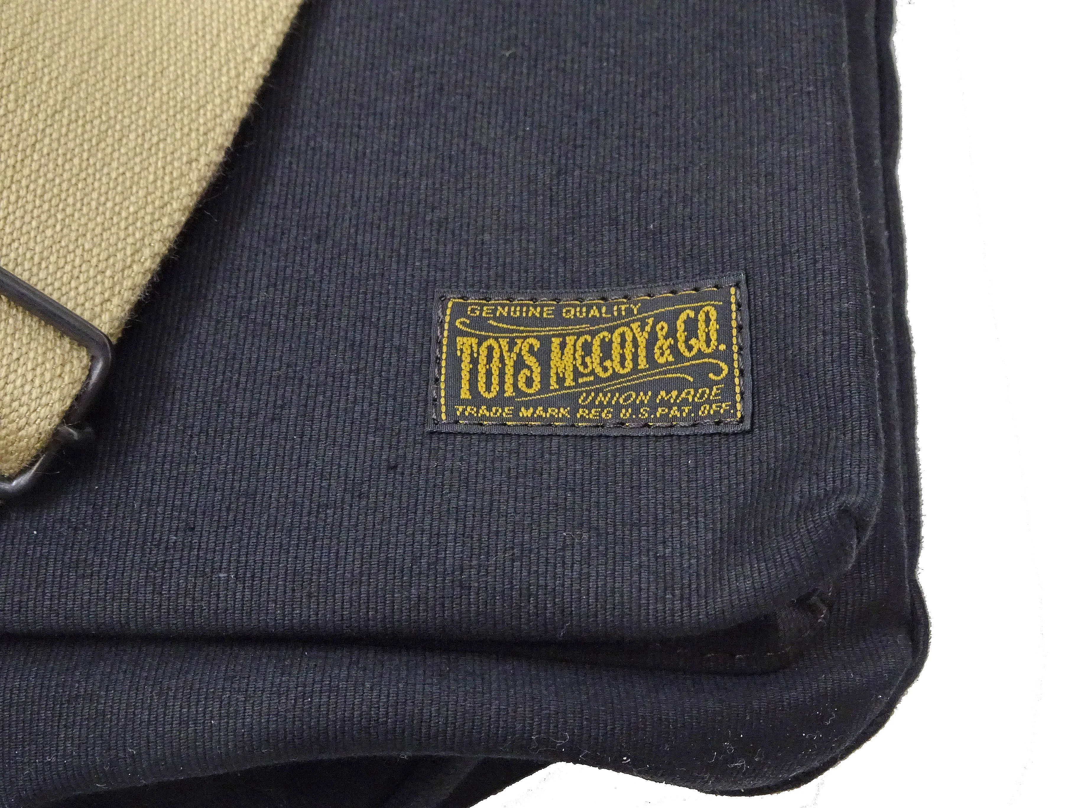 TOYS McCOY Bag Men's Casual Corded-Cotton Jungle Cloth Canvas Shoulder Bag Inspired by USAF Military Helmet Bag TMA2333 Black