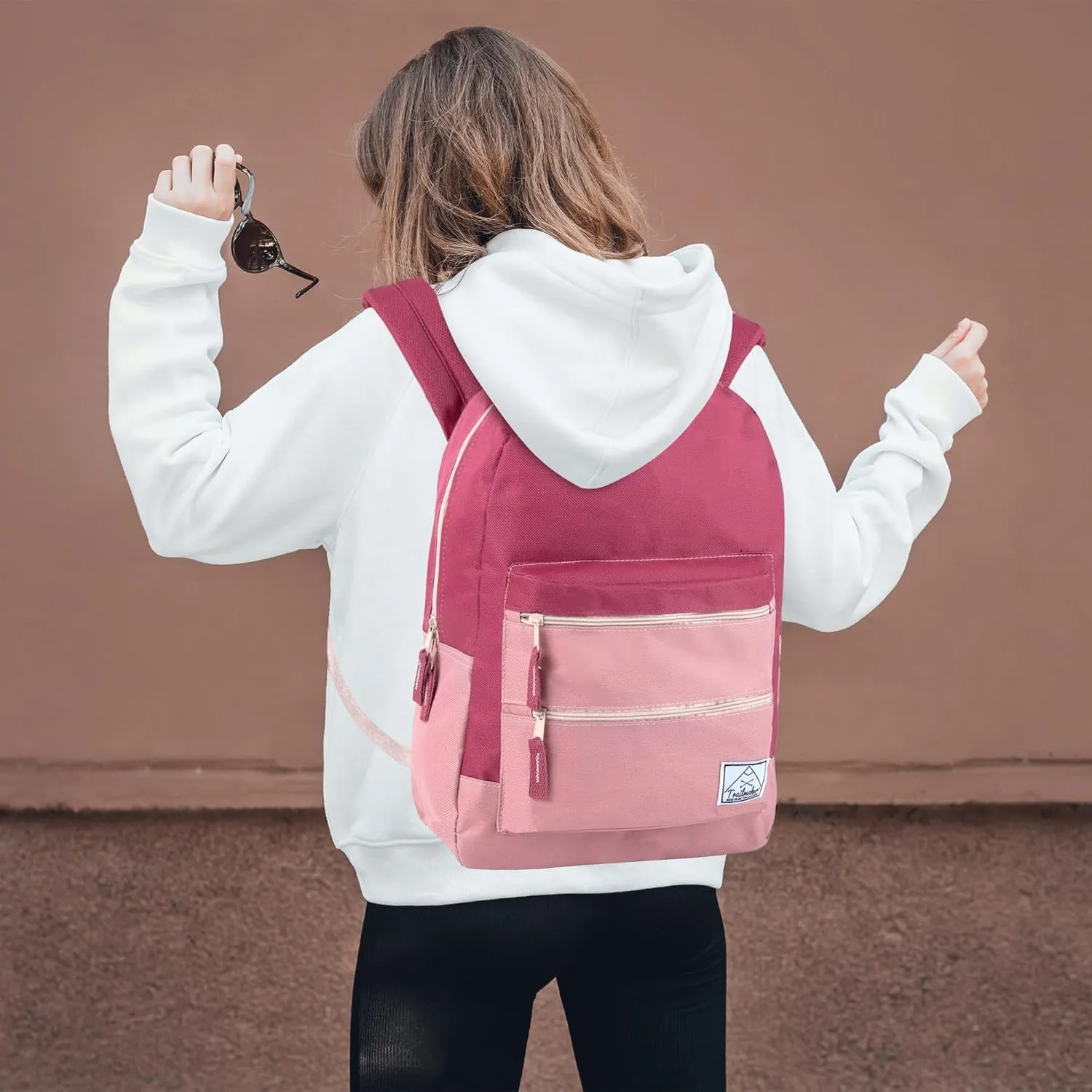 Trail maker Multi Pocket Multicolor Backpack with Adjustable Padded Straps