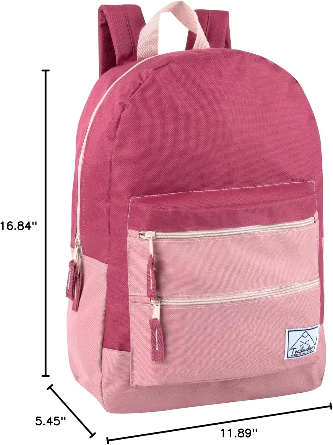 Trail maker Multi Pocket Multicolor Backpack with Adjustable Padded Straps