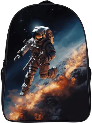 Travel Backpack for Men Women Carry On Backpack 16 In Laptop Backpack Astronaut Flying in Space Backpack for Work Hiking