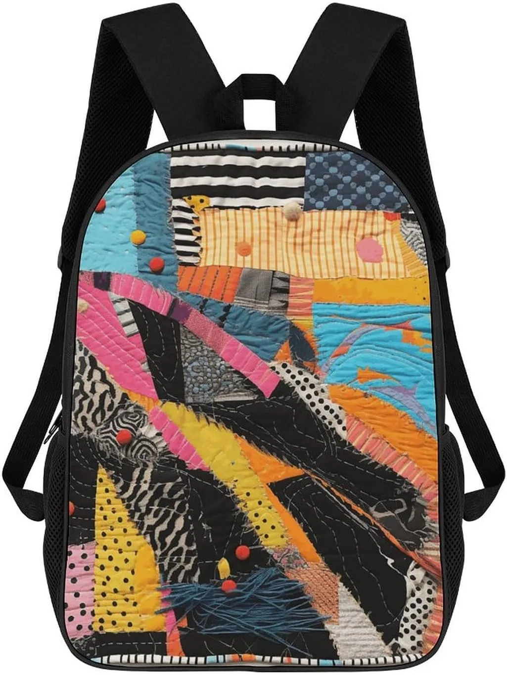Travel Backpack for Men Women Carry On Backpack 17 In Laptop Backpack A Colorful Quilt Backpack for Work Hiking