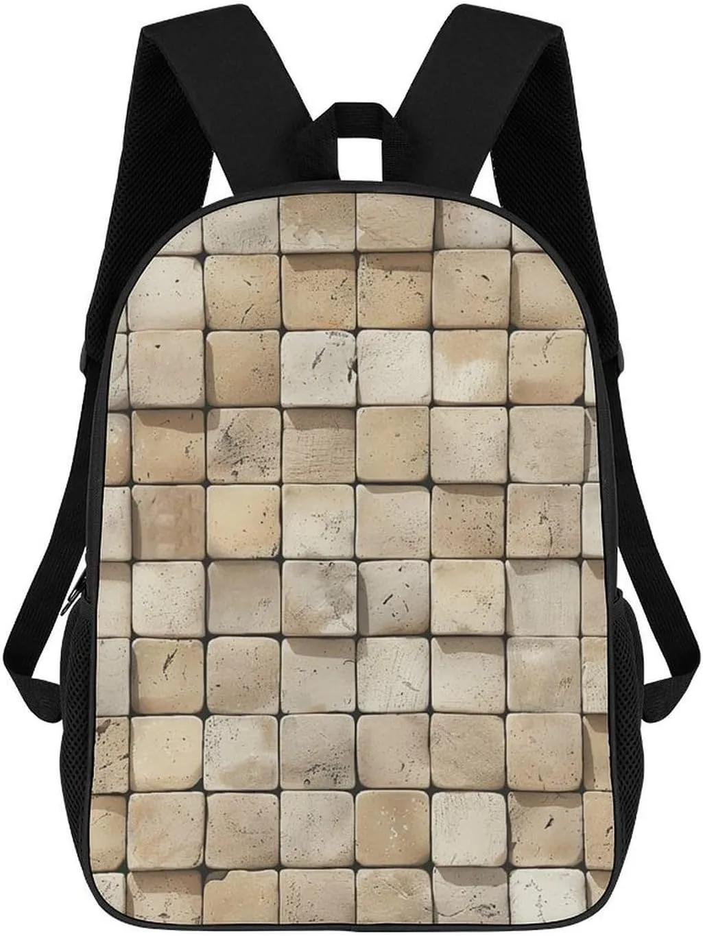 Travel Backpack for Men Women Carry On Backpack 17 In Laptop Backpack Beige And Light Brown Backpack for Work Hiking, XB0604022