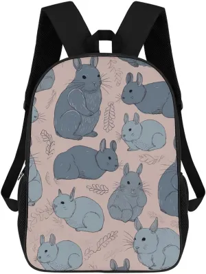 Travel Backpack for Men Women Carry On Backpack 17 In Laptop Backpack Blue Chinchillas Backpack for Work Hiking