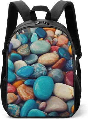 Travel Backpack for Men Women Carry On Backpack 17 In Laptop Backpack Colored Stones Backpack for Work Hiking