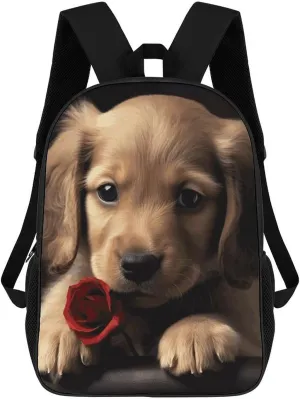 Travel Backpack for Men Women Carry On Backpack 17 In Laptop Backpack Cute Pet Dog Backpack for Work Hiking