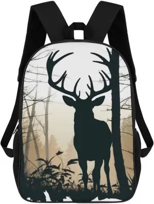 Travel Backpack for Men Women Carry On Backpack 17 In Laptop Backpack Deer Silhouette Backpack for Work Hiking