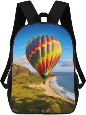 Travel Backpack for Men Women Carry On Backpack 17 In Laptop Backpack Hawaii Hot Air Balloon Backpack for Work Hiking