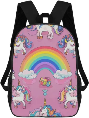Travel Backpack for Men Women Carry On Backpack 17 In Laptop Backpack Horse Rainbow Backpack for Work Hiking