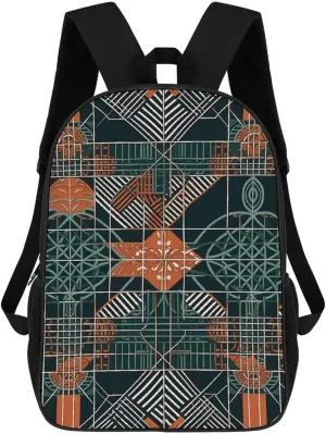 Travel Backpack for Men Women Carry On Backpack 17 In Laptop Backpack Light Red And Emerald Backpack for Work Hiking