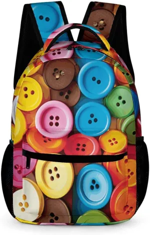 Travel Backpack for Men Women Carry On Backpack Lightweight Laptop Backpack Colorful Buttons Backpack for Work Hiking