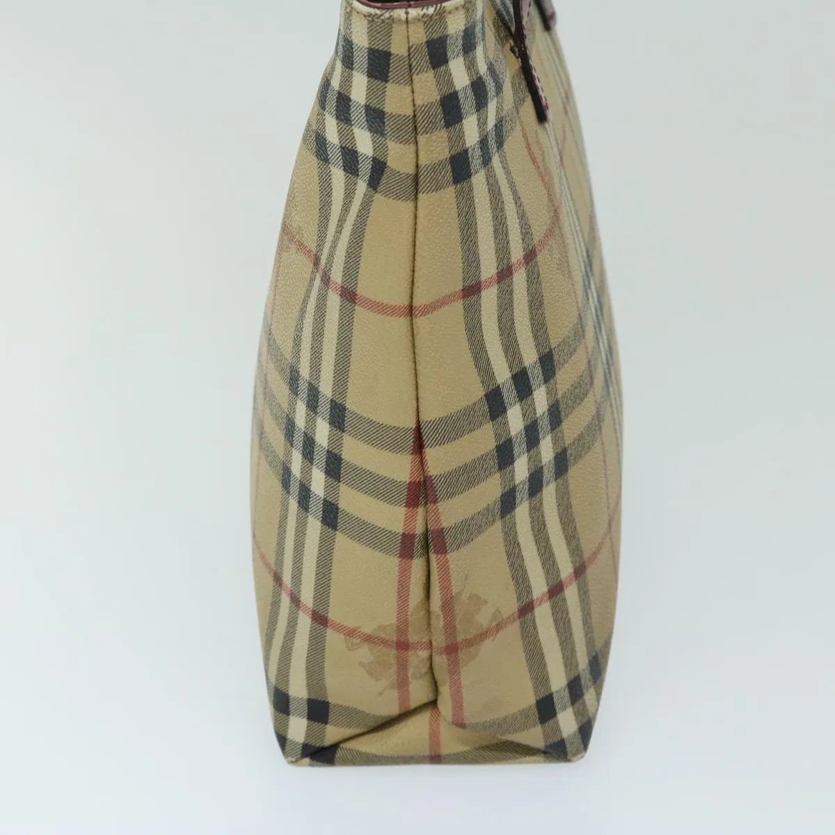 Trendy Inspired Burberry Nova Check Tote Bag Pvc Beige Auth 67654