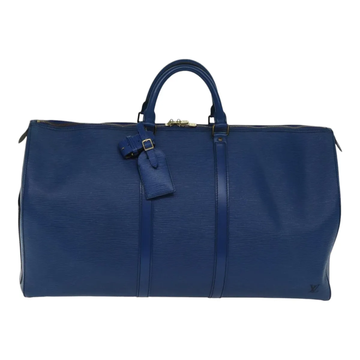 Trendy Inspired Louis Vuitton Epi Keepall 55 Boston Bag Toledo Blue M42955 Lv Auth 88750