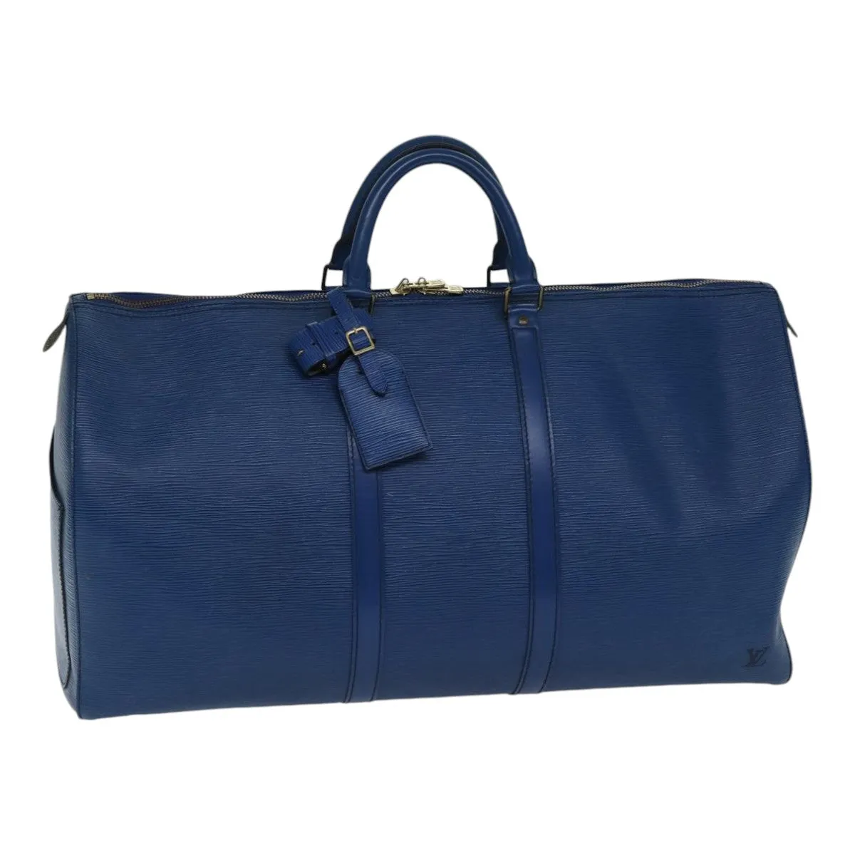 Trendy Inspired Louis Vuitton Epi Keepall 55 Boston Bag Toledo Blue M42955 Lv Auth 88750
