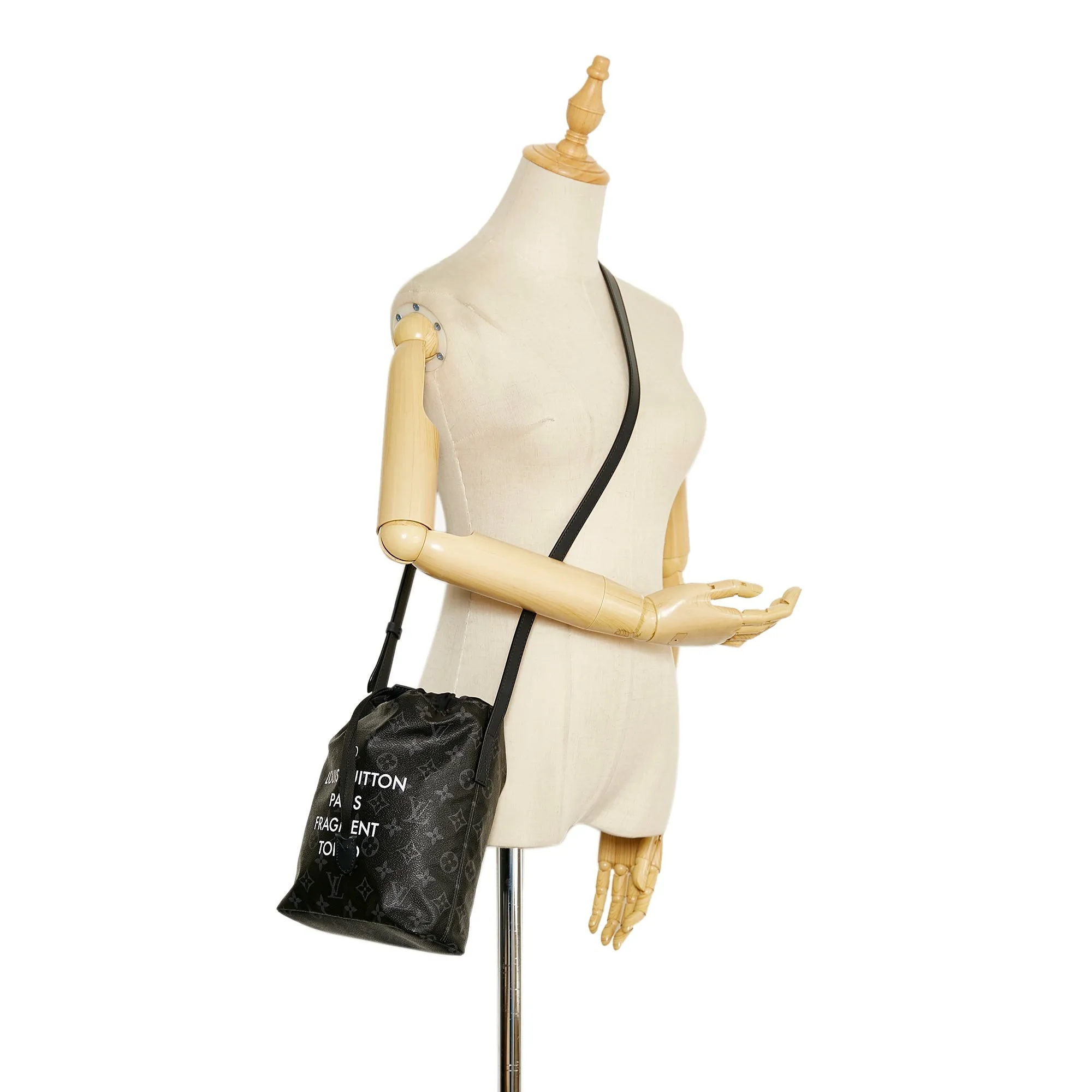 Trendy Inspired Louis Vuitton X Fragment Bucket Bag Monogram Eclipse Canvas