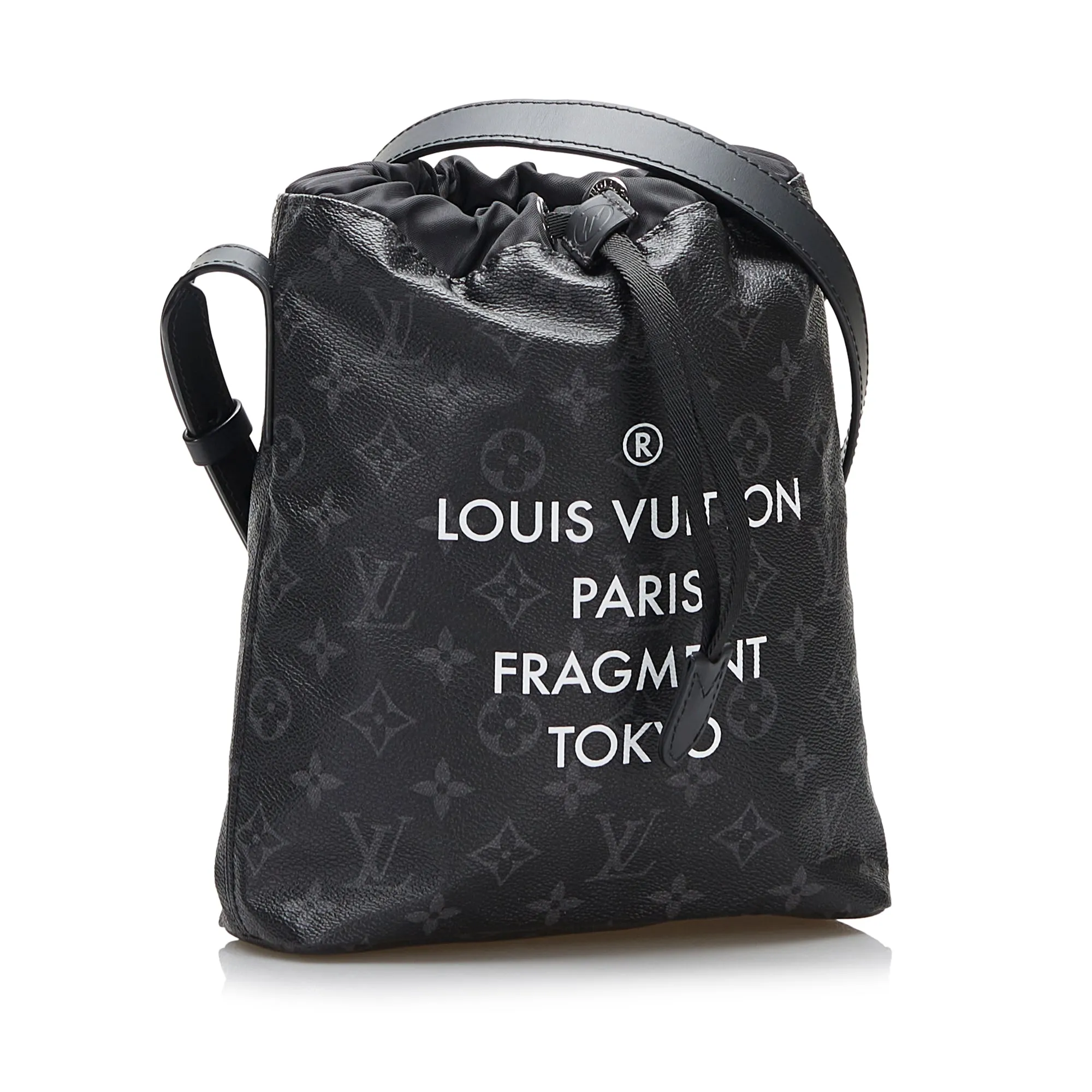 Trendy Inspired Louis Vuitton X Fragment Bucket Bag Monogram Eclipse Canvas