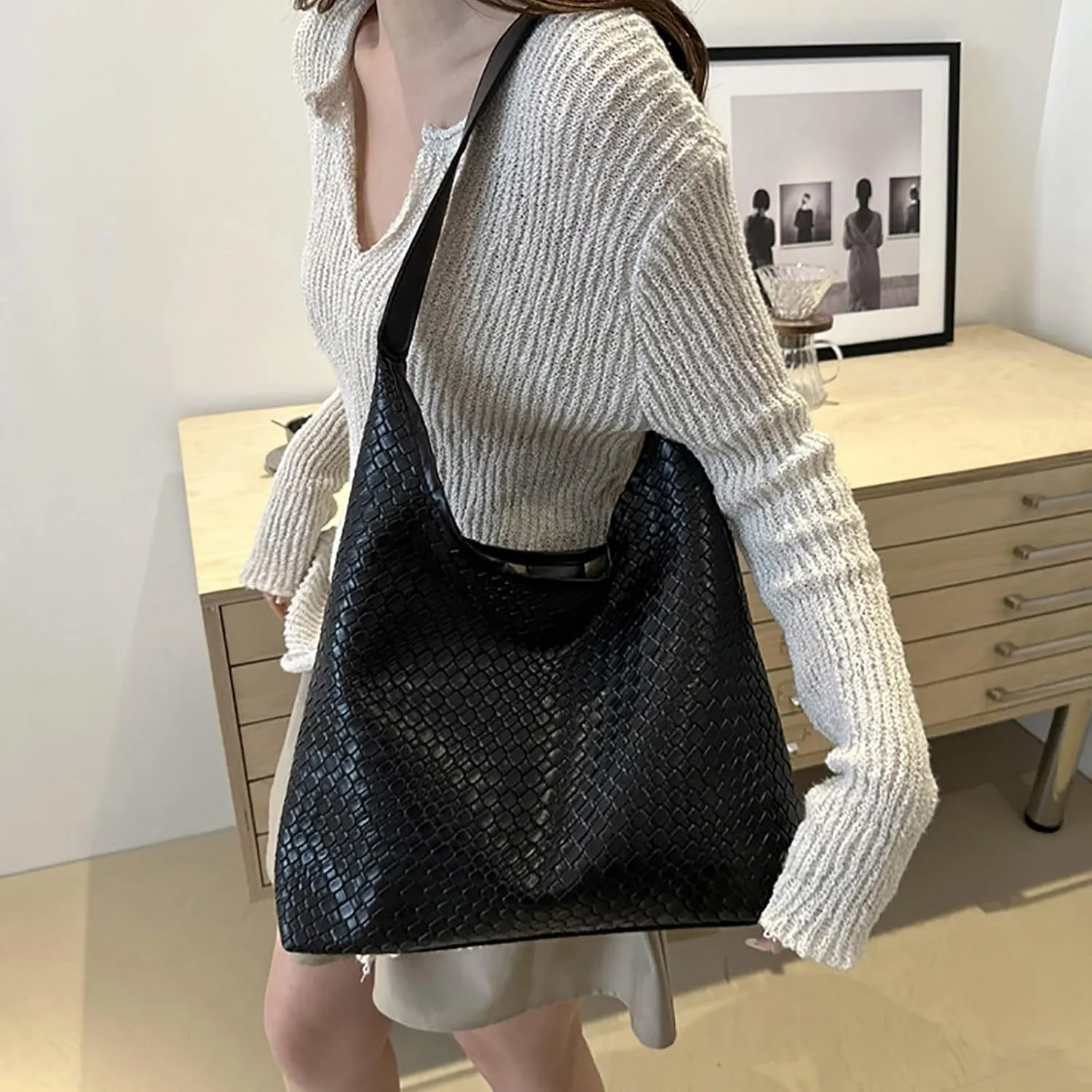 Trendy Ladies Shoulder Bag Tote Bags For Women Work Bags Suede Slouchy Bag Handbag Tote Handbag