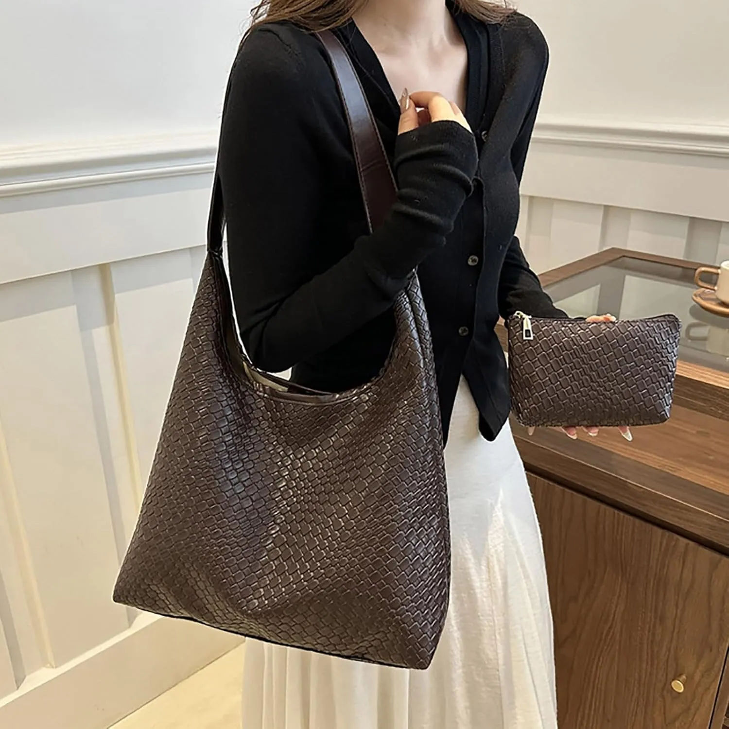 Trendy Ladies Shoulder Bag Tote Bags For Women Work Bags Suede Slouchy Bag Handbag Tote Handbag