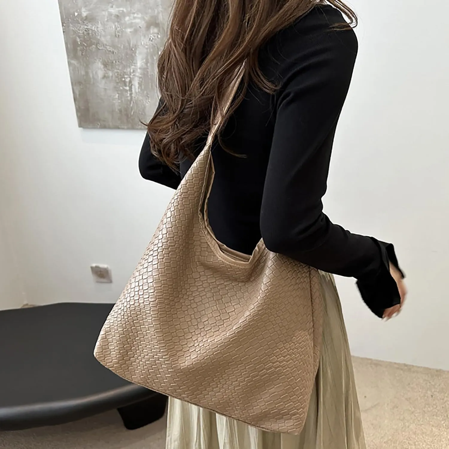 Trendy Ladies Shoulder Bag Tote Bags For Women Work Bags Suede Slouchy Bag Handbag Tote Handbag