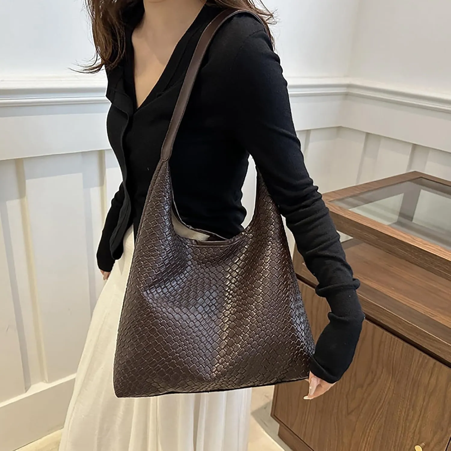 Trendy Ladies Shoulder Bag Tote Bags For Women Work Bags Suede Slouchy Bag Handbag Tote Handbag