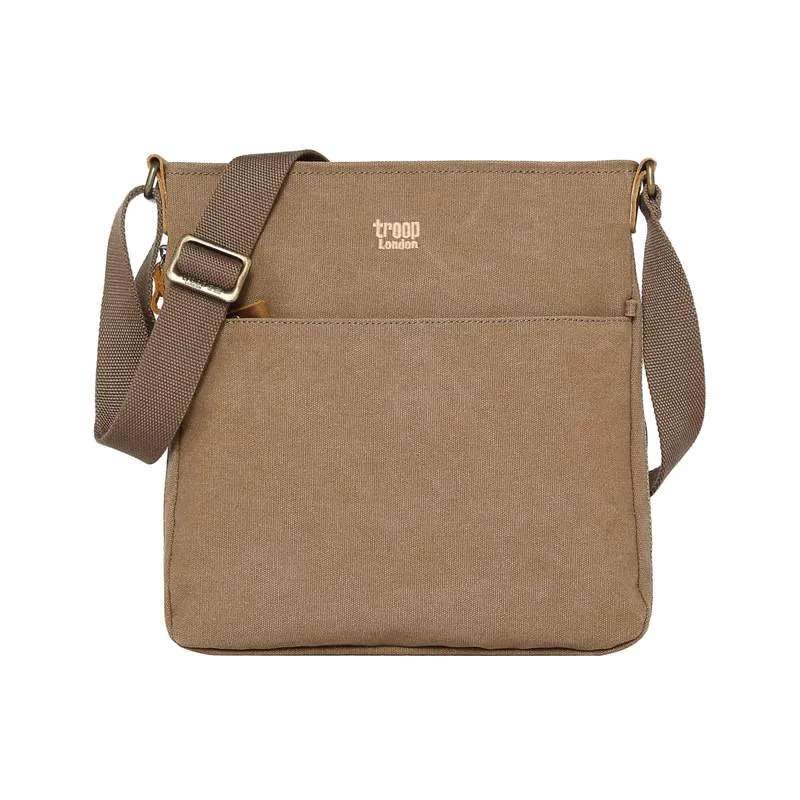 Troop London TRP0236 Classic Across Body Bag in Brown