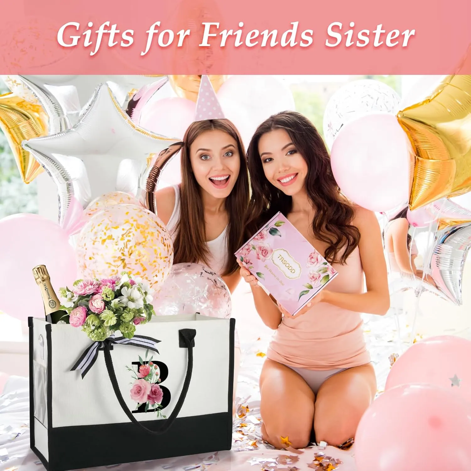 TRSODD Grandma Birthday Gifts, Best Grandma Ever Beach Bag With Inner Pocket