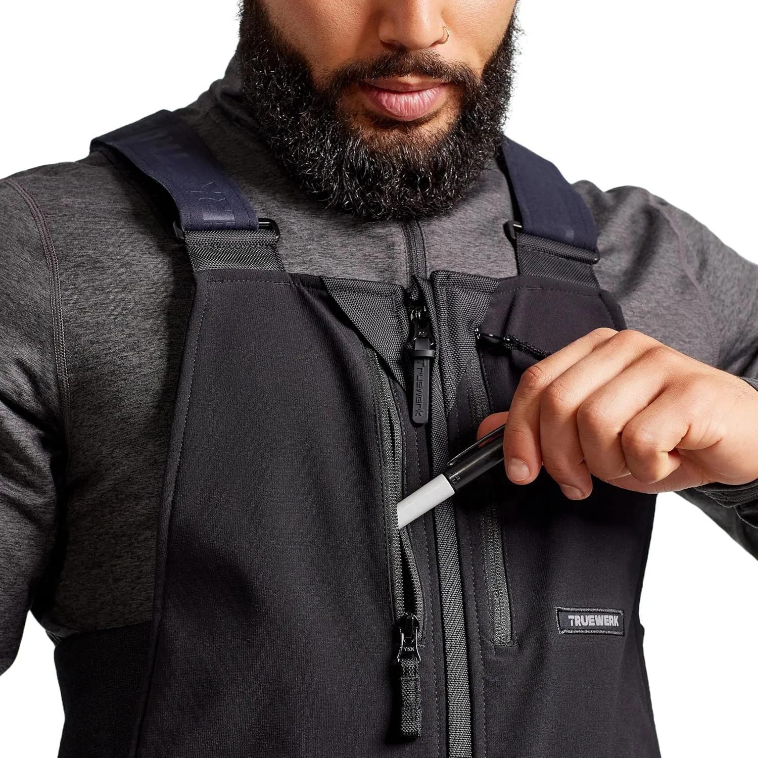 TRUEWERK Men's Work Bibs - T3 WerkBibs Water-Resistant