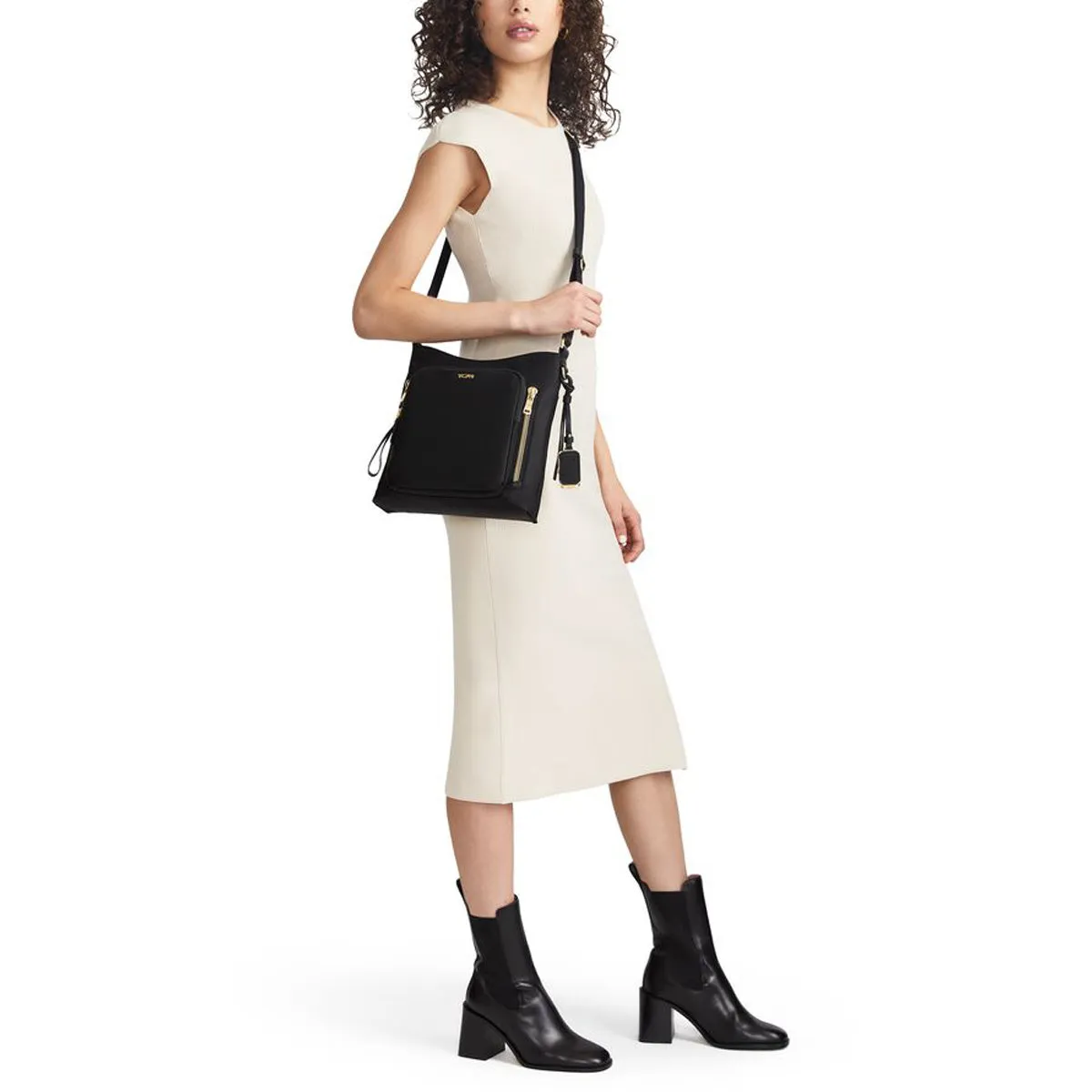 Tumi Voyageur Tyler Crossbody - Black/Gold