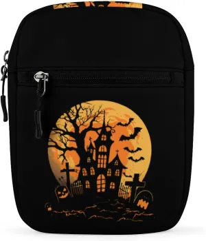 Twilight Bat Halloween Sling Backpack Crossbody Waist Pack Chest Bag Fanny Pack Chest Daypack for Travel Sports Hiking