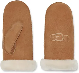 UGG Embroidered Water Resistant Sheepskin Mitten with Tech Palm