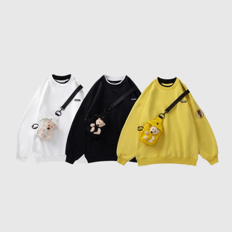 Unique Design  Fleece Hoodie  Teddy Bear Bag