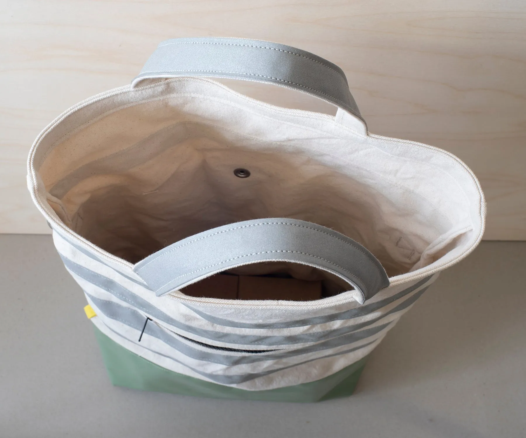 Urban Field Bag - Green and Silver Striped