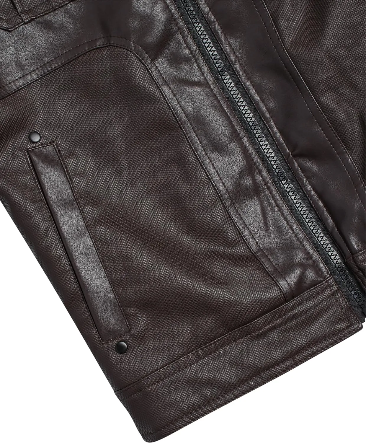 URBAN REPUBLIC Boys Jacket  Faux Leather Biker Jacket  Casual Sherpa Lined Moto Jacket with Sweatshirt Hood (4-20)
