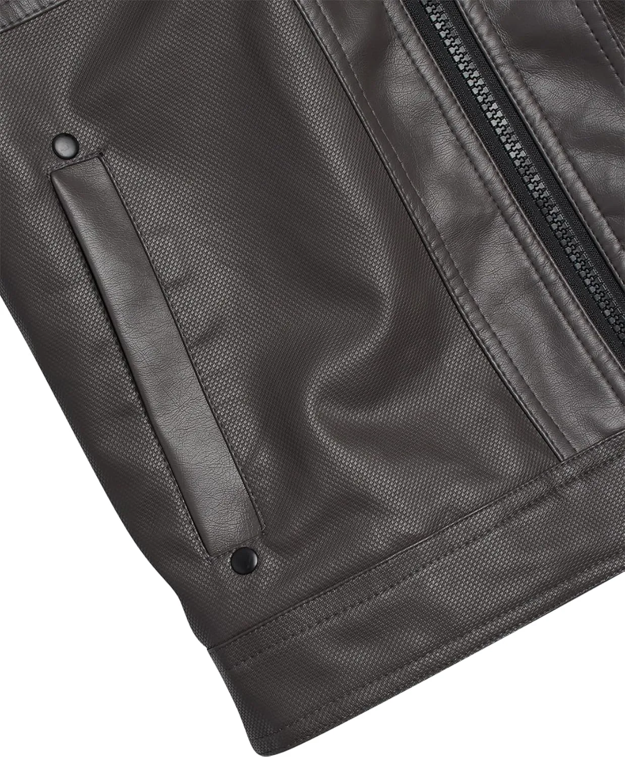 URBAN REPUBLIC Boys Jacket  Faux Leather Biker Jacket  Casual Sherpa Lined Moto Jacket with Sweatshirt Hood (4-20)