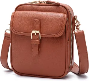Urvashi Crossbody Leather Bag, Collaboraten1 Crossbody Bag with Card Slots, Anti-Theft Shoulder Bags for Women