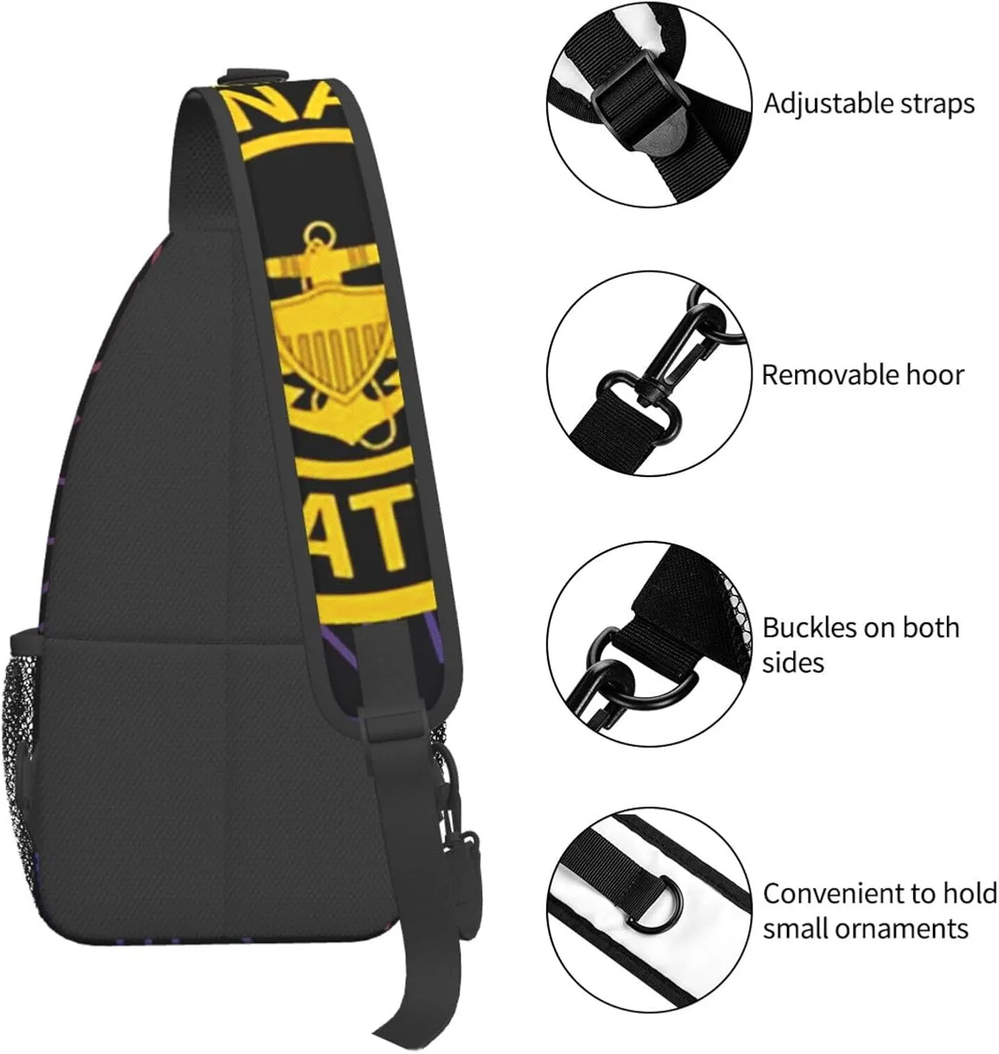 Us-Naval-Aviation Small Crossbody Backpack Sling Bag For Men Women Mini One Shoulder Chest Bags Gym Sport Travel Hiking Daypack
