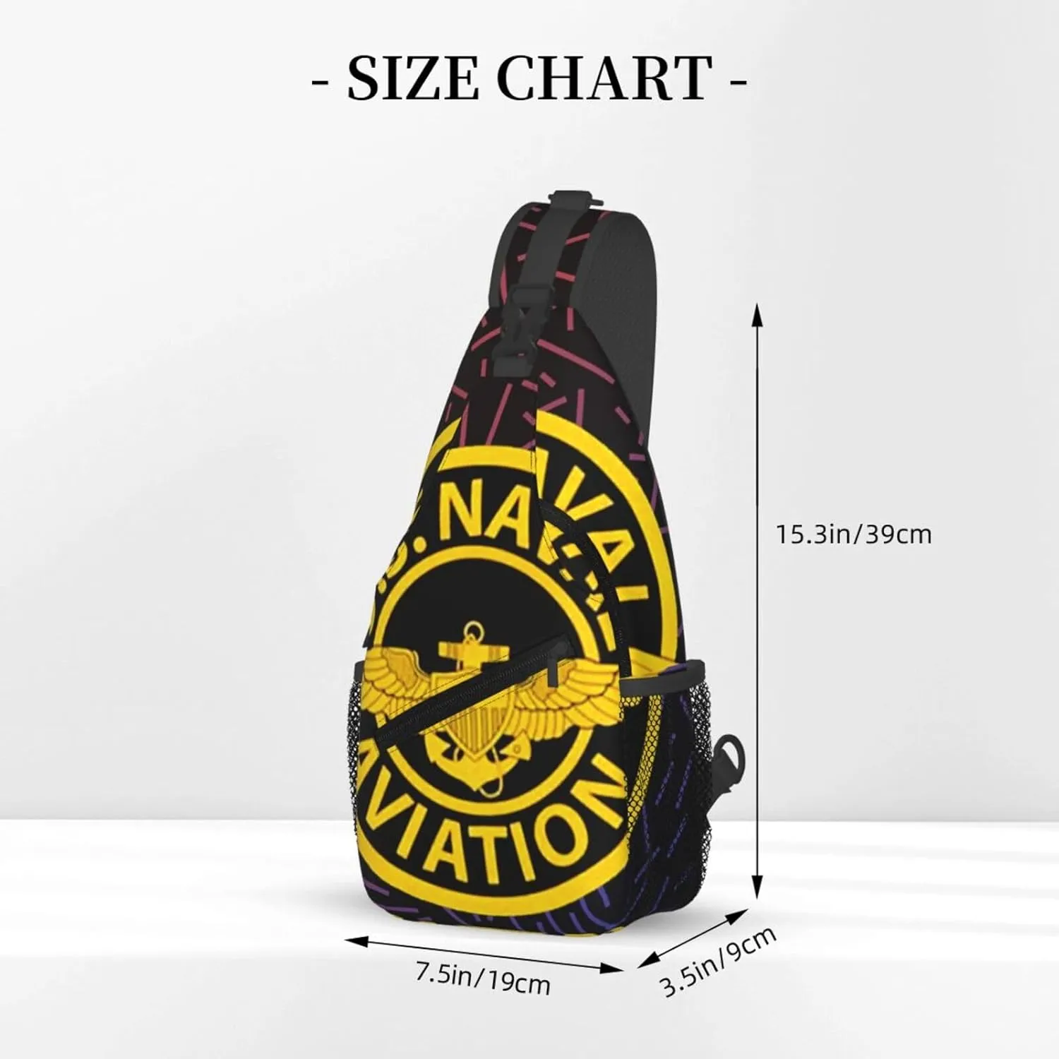 Us-Naval-Aviation Small Crossbody Backpack Sling Bag For Men Women Mini One Shoulder Chest Bags Gym Sport Travel Hiking Daypack