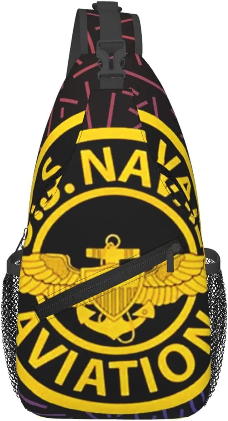 Us-Naval-Aviation Small Crossbody Backpack Sling Bag For Men Women Mini One Shoulder Chest Bags Gym Sport Travel Hiking Daypack