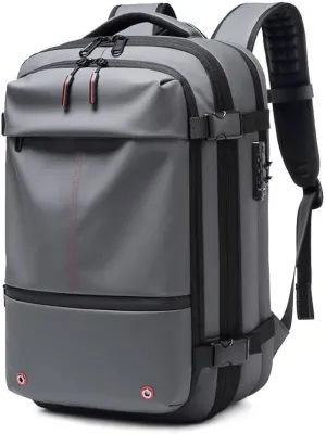 Vacuum Backpack, 60l Expandable Backpack With Vacuum Compression, Waterproof And Anti-theft Vacuum Backpack Travel, Backpack Compression Vacuum for Laptop/Business/College/Camping(gray)