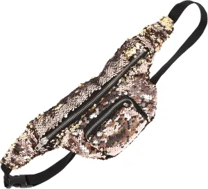 VALICLUD Bag Shoulder Bag Chest Women Men for & Gold Multifunctional Make-Up Sequins Travel Bag Sequin Bag Purse Beach Bags Fanny Waist Belt
