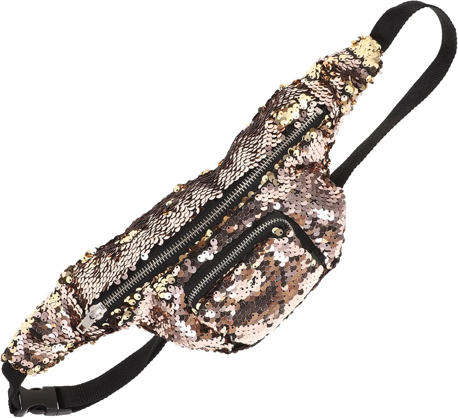 VALICLUD Bag Shoulder Bag Chest Women Men for & Gold Multifunctional Make-Up Sequins Travel Bag Sequin Bag Purse Beach Bags Fanny Waist Belt