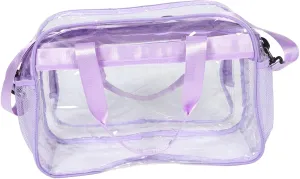 VALICLUD Transparent Shoulder Bag Bags School Bag Sporty Chest Bag Foldable Clear Duffel Bag Beach Bag Transparent Cosmetic Bag Clear Gym Bag Travel Purse PVC Purple, purple