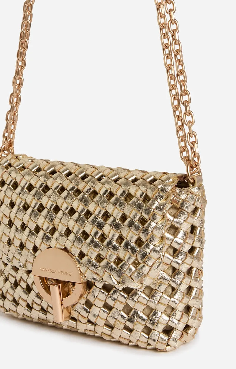 VANESSA BRUNO - Small Moon Braided Bag - Gold