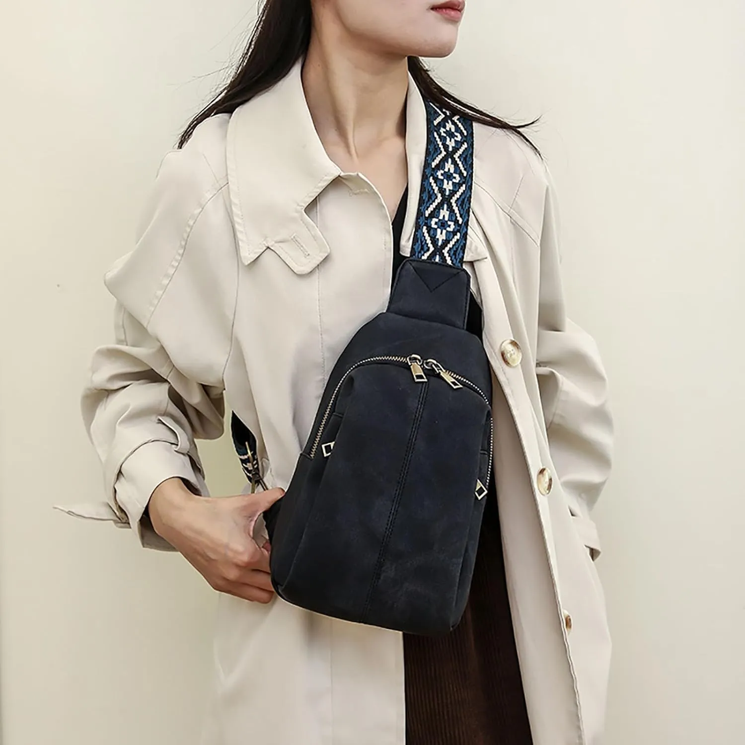 Vegan Leather Small Crossbody Bag for Women Anti Theft Crossbody Bags for Women Stylish Shoulder Bag(Black)