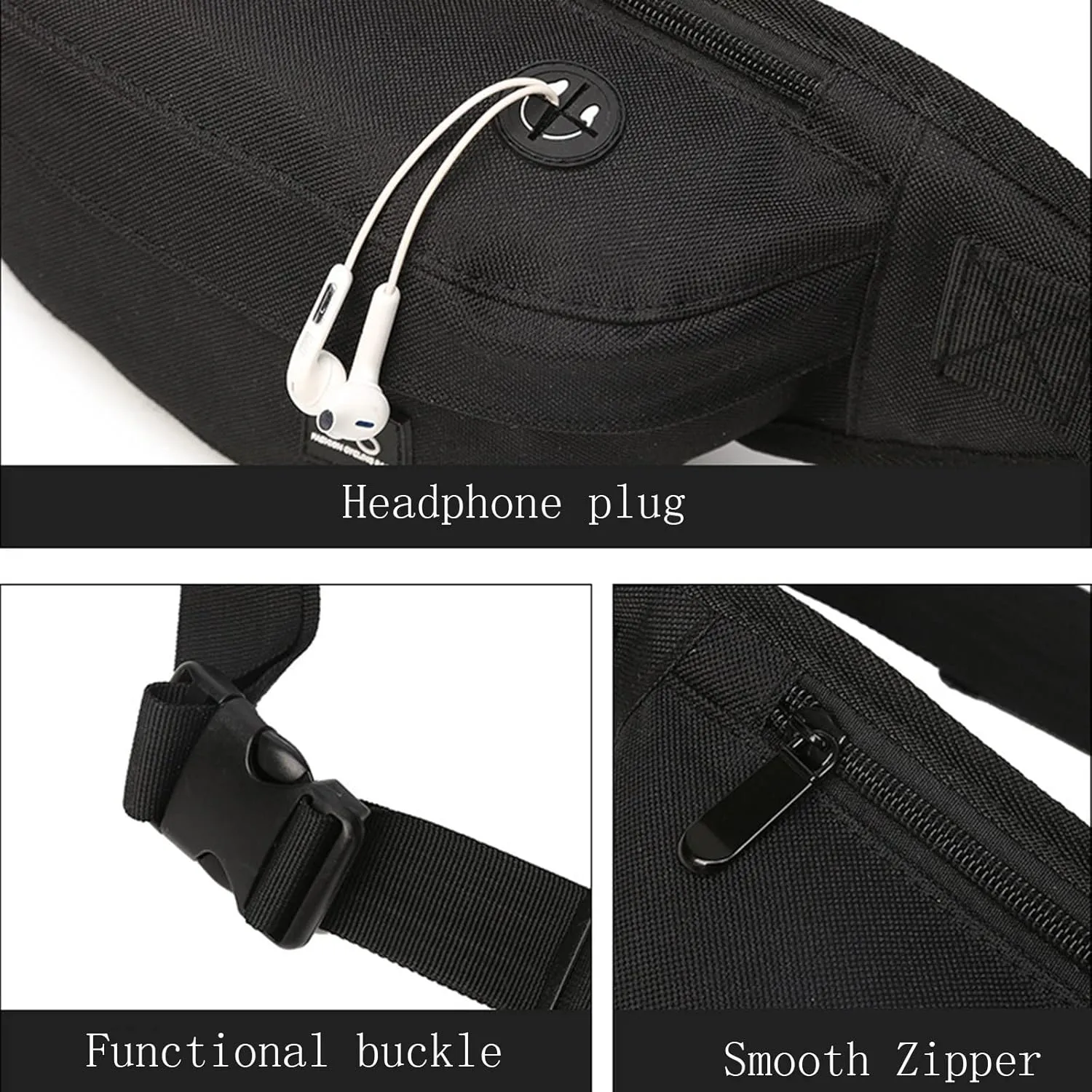 Vegan Leather Small Crossbody Bag for Women Chest Bags Sling Purses for Travel Shopping Mens Work Backpack